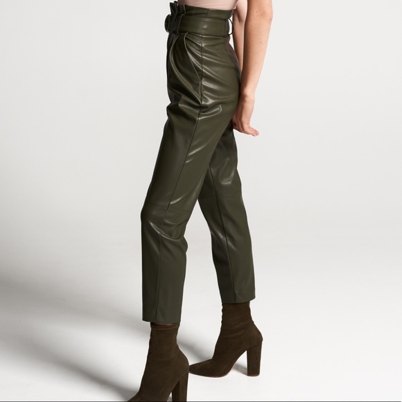 stradivarius faux leather trousers - Picture 2 of 2